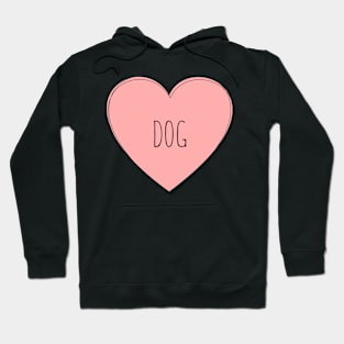 I Love Dog Heart Hoodie